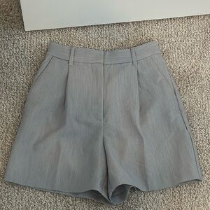 Abercrombie gray high-rise suit shorts